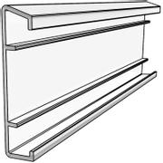 WhiteLabel Universal hyldeforkant 885mm transparent