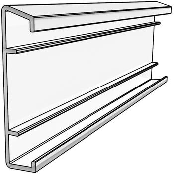 WhiteLabel Universal hyldeforkant 495mm transparent (28.0068.1498*50)