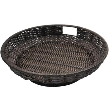 WhiteLabel Jungle kurvedisplay skål 120xØ605mm brun (59.2858.2)