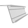 WhiteLabel HE monteringsforkant 495mm transparent