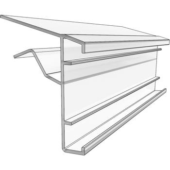 WhiteLabel GLS hyldeforkant 495mm transparent (28.0080.229*50)