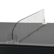 WhiteLabel Hyldedeler skrå m/varestopper midt 285x60mm glasklar