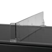 WhiteLabel Hyldedeler lineær m/varestopper højre 285x60mm glasklar