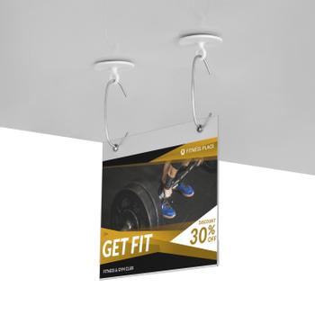 WhiteLabel Klæbekrog m/ plastøje Ø35mm hvid (24.0157.5*100)