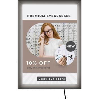 WhiteLabel LED lysramme A4 6500K Sølv (10.0443.1)