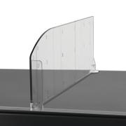 WhiteLabel Hyldedeler skrå m/varestopper venstre 285x120mm glasklar