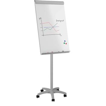 ROCADA mobil flipchart m/ whiteboard (14415)