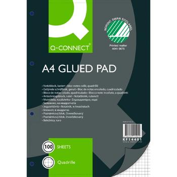 QConnect Q-connect standardblokke 60g A4 kvadreret 4 huller (KF14401*5)
