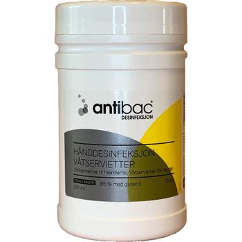 ANTIBAC hånddesinfektion wipes 85% 70stk (601550*6)