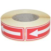 WhiteLabel Etiketter m/pil 24x64,6mm rød/hvid