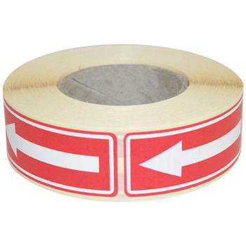 WhiteLabel Etiketter m/pil 24x64,6mm rød/hvid (T412453)