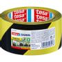 TESA Universal advarselstape 50mmx66m 52my gul/sort