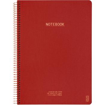KOZO Premium notesbog 100g A6 linjeret rød (320137*6)