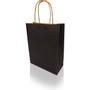 WhiteLabel Bærepose Small papir 90g 200x80x240mm sort