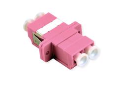 VALUE Fibre Optic Adapter, LC Duplex Plastic Body,, w/Flange (OM4)
