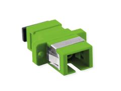 VALUE Fibre Optic Adapter, SC Simplex Plastic Body, , w/Flange (OS2/APC)