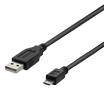DELTACO USB 2.0 cable Type A ma - Type Micro B ma, 5-pin, 1m, black