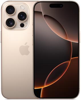 APPLE iPhone 16 Pro 1TB (sandfarget titan) Smarttelefon,  6,3'' Super Retina XDR-skjerm,  48+48+12MP kamera, IP68, 5G (MYNW3QN/A)