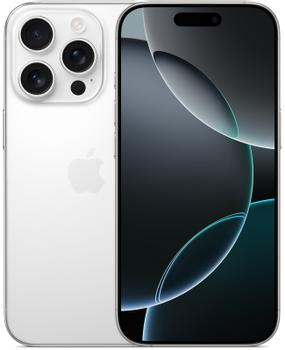 APPLE iPhone 16 Pro 256GB (hvit titan) Smarttelefon,  6,3'' Super Retina XDR-skjerm,  48+48+12MP kamera, IP68, 5G (MYNJ3QN/A)