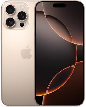 APPLE iPhone 16 Pro Max 512GB (sandfarget titan) Smarttelefon,  6,9'' Super Retina XDR-skjerm,  48+48+12MP kamera, IP68, 5G (MYX23QN/A)