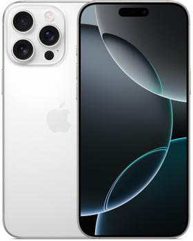 APPLE iPhone 16 Pro Max - 5G smartphone - dual-SIM / Internal Memory 512 GB - OLED display - 6.9" - 2868 x 1320 pixels (120 Hz) - 3x rear cameras 48 MP, 48 MP, 12 MP - front camera 12 MP - white titanium (MYX13QN/A)