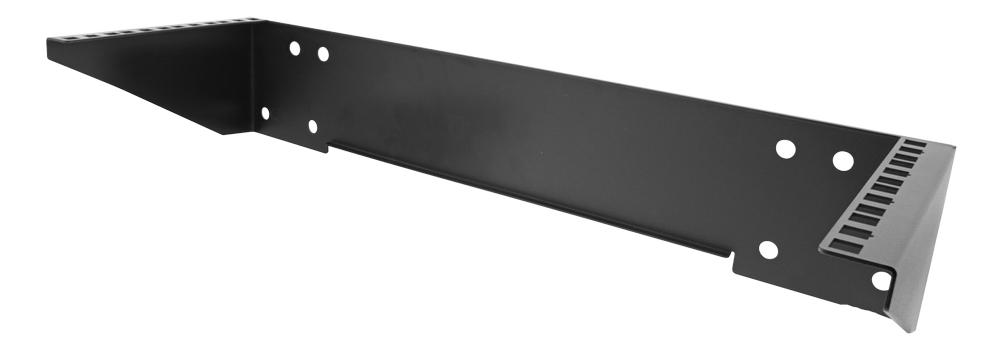 DELTACO 19" Vertikalt väggfäste,  4U, max 60kg, stålkonstruktion,  svart (19-VWMB4)