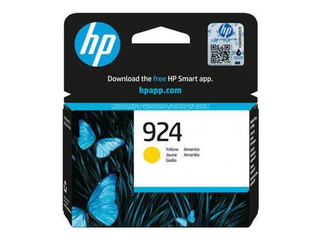 HP 924 YELLOW EN/ FR/ IT/ PT/ ES ORIGINAL INK CARTRIDGE SUPL (4K0U5NE#CE1)