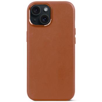 DECODED Leather Backcover iPhone 15 Gyllenbrun (D24IPO15BC1TN)