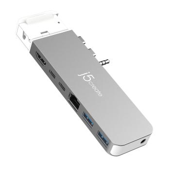 J5 CREATE 4K60 ELITE PRO USB4 HUB WITH MAGSAFE KIT SPACE GREY/ WHITE PERP (JCD395-N)