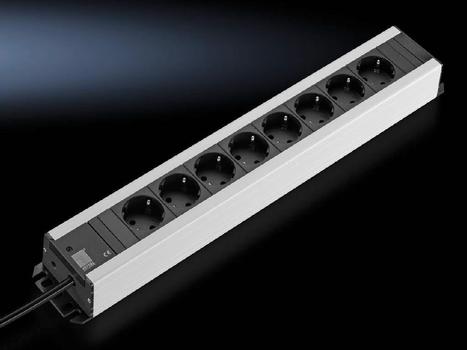 RITTAL Steckdosenleiste 48,3cm Rittal  8fach ohne Schalter 16A (7000630)