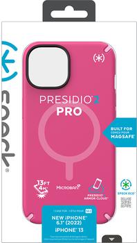SPECK Presidio 2 Pro - Baksidedeksel for mobiltelefon MagSafe-samsvar - hvit, blomsterrosa,  digitalrosa - for Apple iPhone 14 (150057-3067)