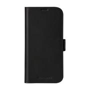 dbramante1928 iPhone 16 Pro Max Copenhagen lommebokdeksel (sort) Håndlaget, bærekraftig skinndeksel med kortlommer og stativfunksjon