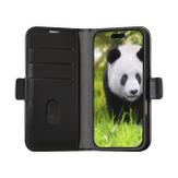 dbramante1928 iPhone 16 Pro Max Copenhagen lommebokdeksel (sort) Håndlaget,  bærekraftig skinndeksel med kortlommer og stativfunksjon (CO67GTBL6206)