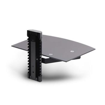 STARTECH Floating Wall-Mounted AV Shelf Adjustable Height Shelf For Under TV AV Equipment Tempered Glass Shelf (1B-WALL-MOUNT-SHELF)