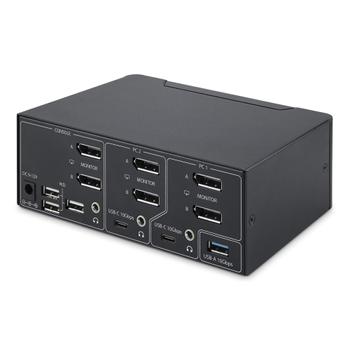 STARTECH 2-PORT DP 1.4 KVM SWITCH - DUAL-MONITOR DISPLAYPORT KVM CPNT (P2CDD143-KVM-SWITCH)
