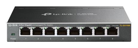 TP-Link JetStream TL-SG108E Easy Smart Switch - Switch - ikke-styrt - 8 x 10/100/1000 - stasjonær
