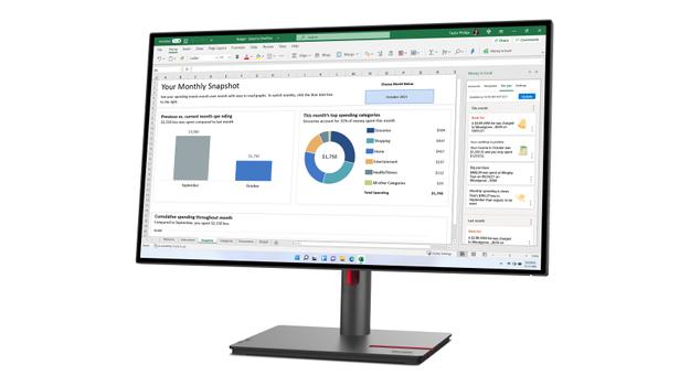 LENOVO ThinkVision P27h-30 27inch 2560x1440 IPS 16:9 350cd/m2 HDMI DP USB Hub LAN/RJ45 (63A1GAT1EU)
