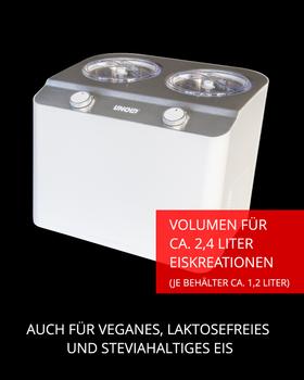 UNOLD Doppio Compressor ice cream maker 2.4 L 250 W Satin steel, White (48830)