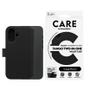 PanzerGlass CARE iPhone 16 Tango 2-i-1 Lommebokdeksel (sort) Avtagbar folio med 3 kortlommer,  vegansk lær, MagSafe kompatibel (1329)