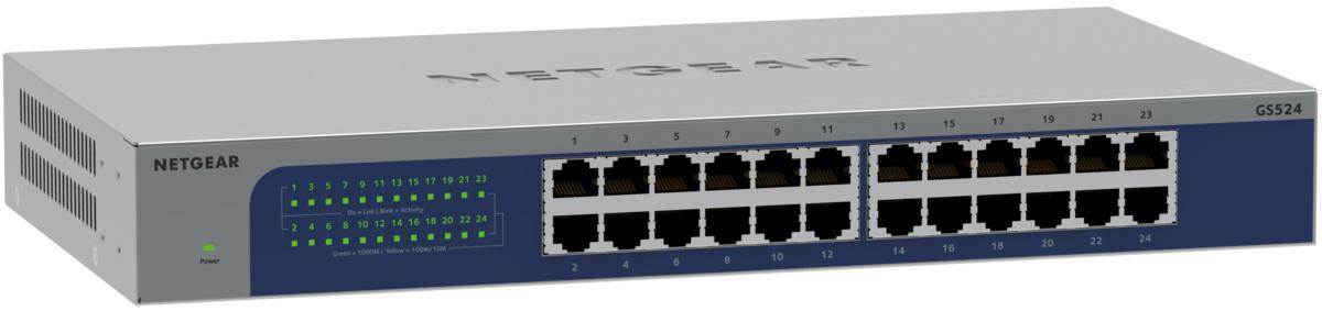 NETGEAR GS524-300EUS 24-Port Gigabit Ethernet u (GS524-300EUS)