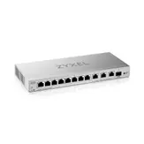 Zyxel XGS1250-12_v2 - 10GbE styrt switch 12 porter, 1x 10GbE SFP+ fiber, 3x 10GbE RJ45, VLAN, QoS, IGMP snooping v1/ v2/ v3-kompatibel (XGS1250-12-ZZ0102F)