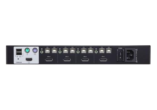 ATEN KVM-Switch  4-fach Audio/ DP(Displayport),  USB, Secure, (CS1184DP)