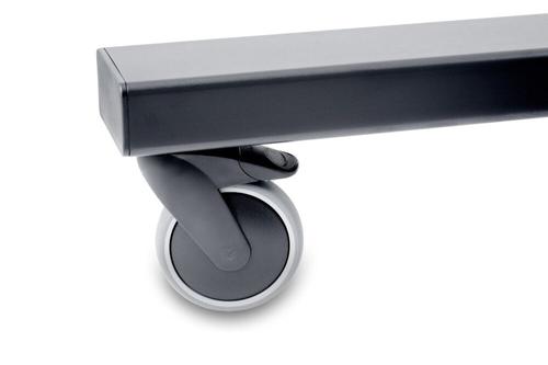 EDBAK Flad Skærm Vogn med hjul til én 60-98" Skærm, , Max vægt 80kg, VESA 1000×600, Sort (TR18)