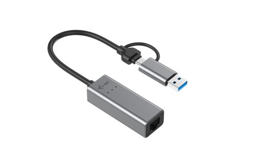 I-TEC USB-C Metal 2.5Gbps Ethernet Adapter 1x USB-C to RJ-45 LED compatible with Thunderbolt 3 (C31METAL25LAN)