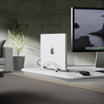 TWELVESOUTH Twelve South BookArc Flex Laptopstativ (krom) Vertikalt stativ for MacBook, strømlinjeformer arbeidsområdet ditt (TS-2264)