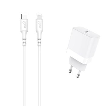 GEAR Lader 220V 1xUSB-C PD 20W Kabel Lightning til USB-C MFI C94 (665114)