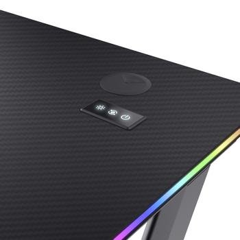 TRUST GXT 709 Luminus RGB Gaming Desk Maxvikt 150 kg, höjd 74 cm, djup 60 cm, bredd 120 cm (25184)