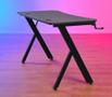 TRUST GXT 700 Omnius Gaming Desk (svart) Maxvikt 150 kg, höjd 74 cm, djup 60 cm, bredd 120 cm (25420)