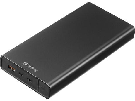 Sandberg Powerbank USB-C PD 100W 38400mAh - fulladet på 1.5 time (420-63)
