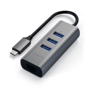 SATECHI USB-C Aluminium hub - Space gray (ST-TC2N1USB31AM)